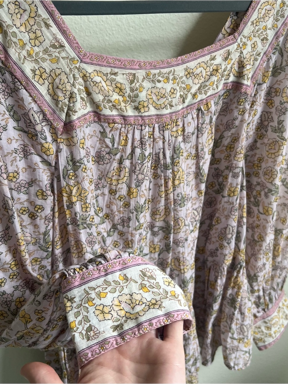 American Eagle Outfitters Lavender Floral Peasant Tunic - Picture 3 of 5